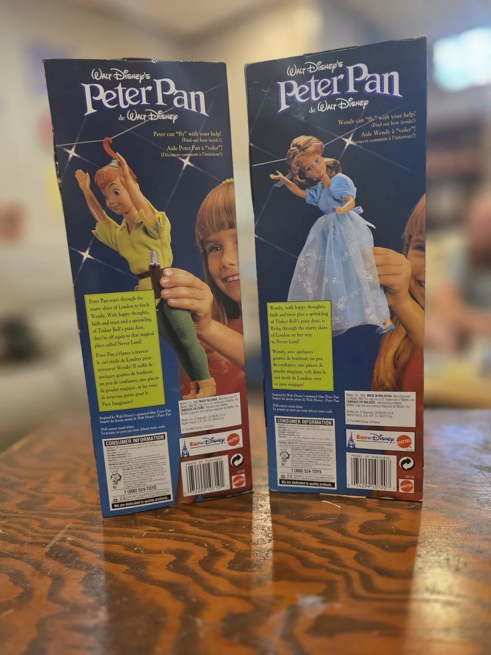 Euro Walt Disney Peter Pan and Wendy Dolls
